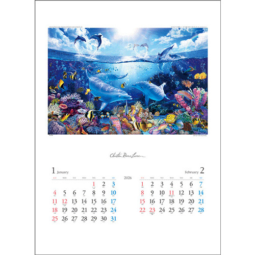 2026年版・壁掛】 全協 クリスチャン・リース・ラッセン TD-30759