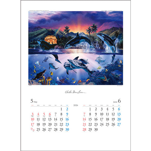 2026年版・壁掛】 全協 クリスチャン・リース・ラッセン TD-30759