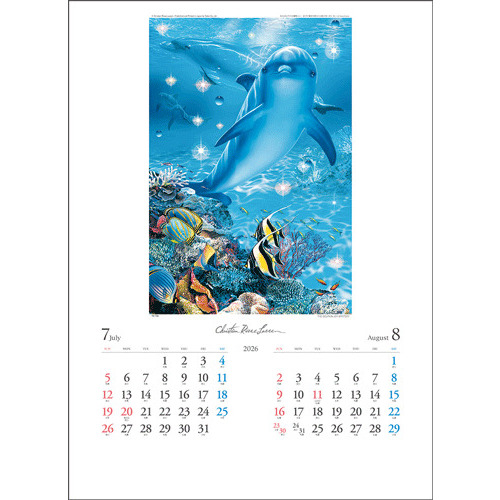 2026年版・壁掛】 全協 クリスチャン・リース・ラッセン TD-30759