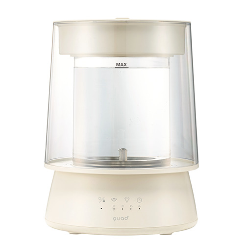 【新品】ガラススチーム加湿器 GLASS アイボリー　QUADS クワッズ クワッズ（QUADS） ハイパワーガラススチーム加湿器 グラス（GLASS