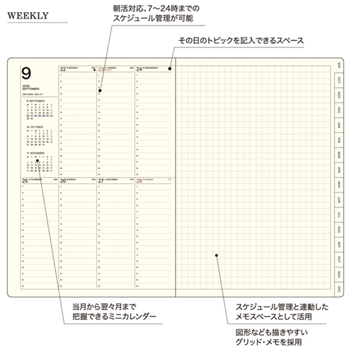 2025年9月始まり】 ラコニック（LACONIC） 仕事計画 e-Friendly