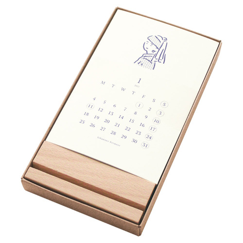 2027年版・卓上】 マトカ（MATOKA） 卓上カレンダー 木製スタンド