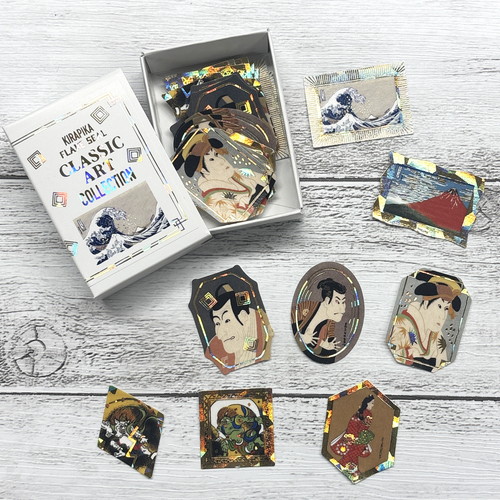 シール堂 きらぴかフレークシール KSFB10013 葛飾北斎/東洲斎写楽/俵屋