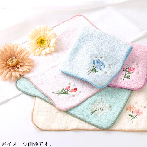 ラボクリップ（LABCLIP） 花こよみ タオルハンカチ カスミソウ