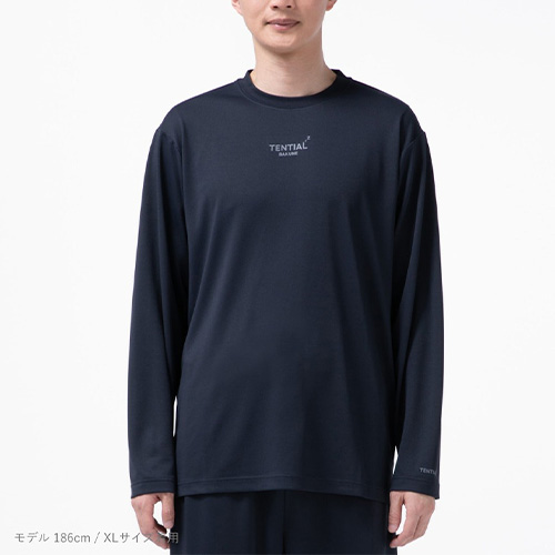 テンシャル（TENTIAL） BAKUNE Dry Men's 長袖Tシャツ ネイビー