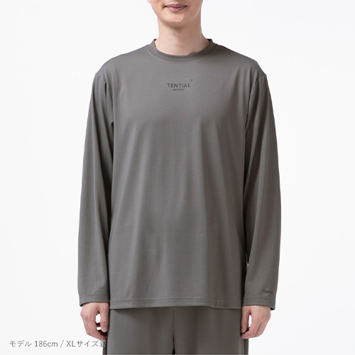 テンシャル（TENTIAL） BAKUNE Dry Men's 長袖Tシャツ グレー
