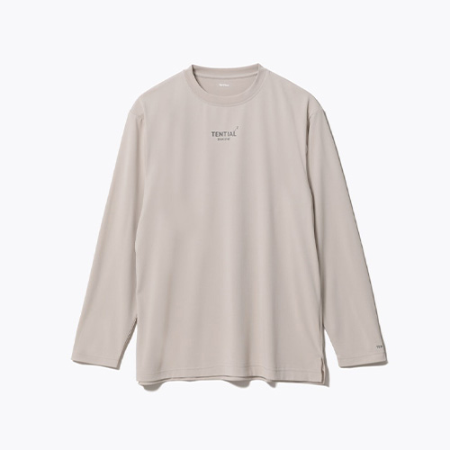 テンシャル（TENTIAL） BAKUNE Dry Men's 長袖Tシャツ グレージュ／L