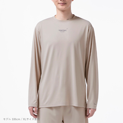 テンシャル（TENTIAL） BAKUNE Dry Men's 長袖Tシャツ グレージュ／L