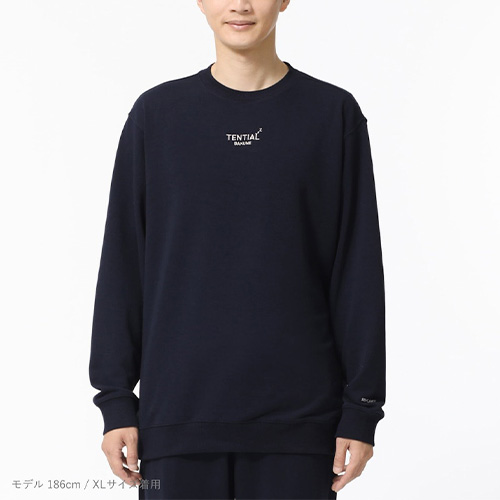 TENTIAL BAKUNE クルーネックスウェット XL ネイビー テンシャル（TENTIAL） BAKUNE スウェット Men's 長袖クルーネック