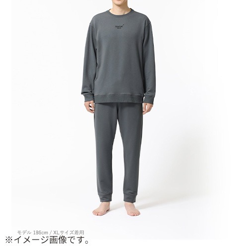 【美品】TENTIAL ノーカラージャケット ブラック M スウェット　父の日 美品】TENTIAL ノーカラージャケット ブラック M スウェット 父