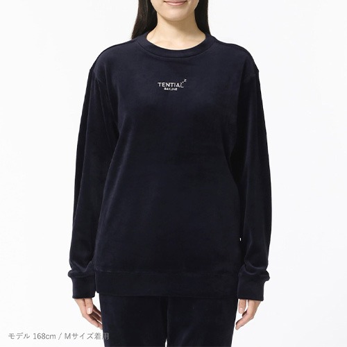 テンシャル（TENTIAL） BAKUNE ベロア 長袖クルーネックシャツ