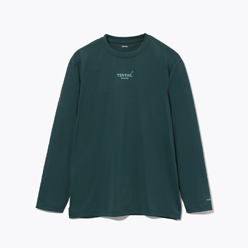 テンシャル（TENTIAL） BAKUNE Dry Men's 長袖Tシャツ ダークグリーン