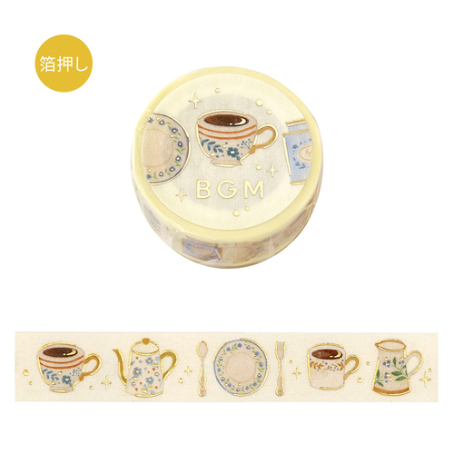 ビージーエム（BGM） マスキングテープ 箔押し「ライフ」 BM-LGCA152