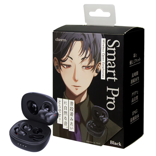 チーロ（cheero） ワイヤレスオープンイヤホン Smart Pro ブラック