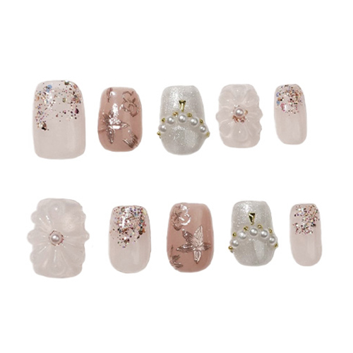 Anail ネイルチップセット 4種 40個　Sサイズ エーネイル（Anail） ネイルチップ Pink Whimsy 【店頭のみ商品