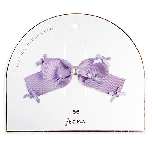Feena（フィーナ） リボンヘアピン ブラバレッタ No.64 パープル