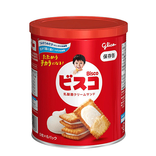 グリコ　ビスコ　保存缶　30枚入り