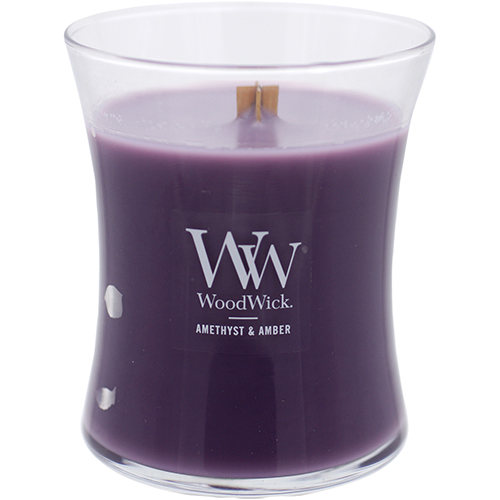 カメヤマ WoodWick ジャーキャンドル M アメジスト＆アンバー