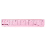 クツワ 紙が切れる透明定規 15cm XS01PK ピンク