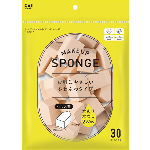 お買い得】 貝印（KAI） ファンデーションスポンジ バリュー NR ハウス
