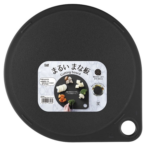 貝印（KAI） まるいまな板 M/30cm AP5334 ブラック｜【ハンズネット