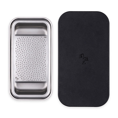 貝印（KAI） 関孫六 オールステンレス おろし器 極目立て 受け皿付き