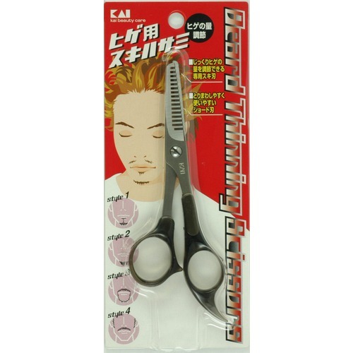【クリックでお店のこの商品のページへ】貝印 ヒゲ用スキハサミ KQ-1012