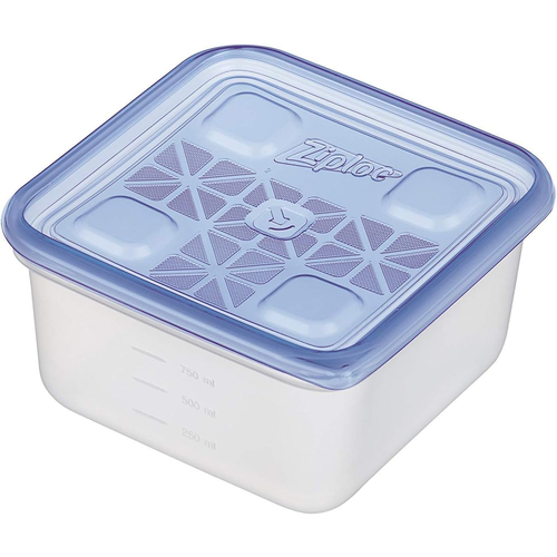 【未使用品】 フルジップ タッパー ジップロック（Ziploc） コンテナー 正方形 1100mL 2個入｜【ハンズ