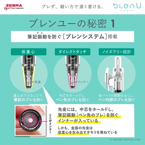 ゼブラ（ZEBRA） ブレンU 0.7mm ダークネイビー 【数量限定