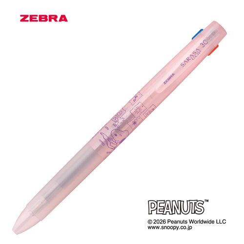 ゼブラ（ZEBRA） サラサクリップ3C 0.5mm スヌーピー ピンク 【数量