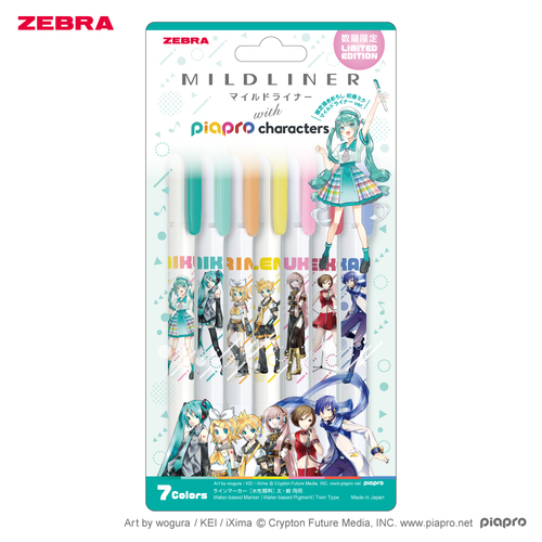 ゼブラ（ZEBRA） マイルドライナー ピアプロキャラクターズ WKT7-7C
