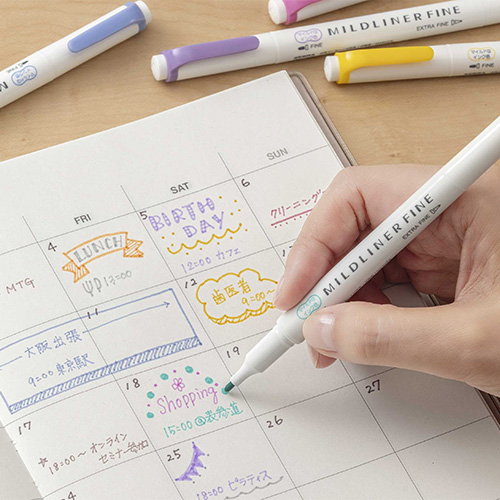 ゼブラ（ZEBRA） マイルドライナー ファイン 5色セットA 【数量限定
