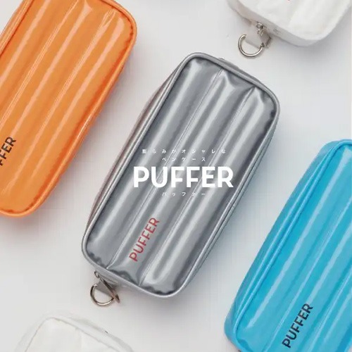オーディーン光子帆船スターライト 筆箱 缶 サンスター文具 ペンケース パッファー（PUFFER） オレンジ｜【ハンズ