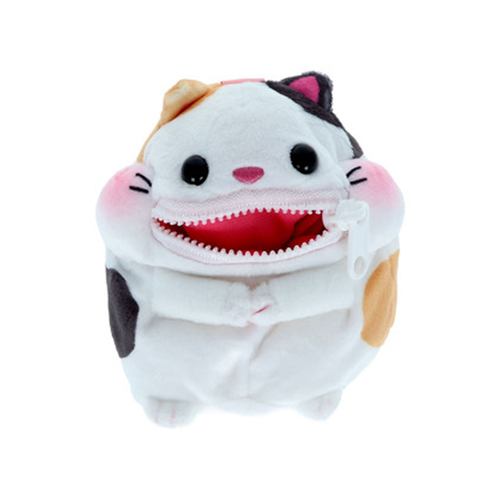 サンスター文具　ぱくぱくポーチ　ほおばりいず　みけねこ