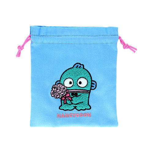 サンスター文具 ハンギョドン サガラ刺繍巾着 ブルー｜【ハンズネット