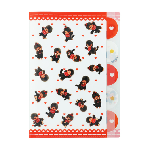 サンスター文具 モンチッチ ダイカットクリアファイル 5ポケット