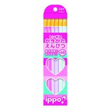 トンボ かきかた鉛筆 KB−KPW02 ピンク軸 4B 12本入
