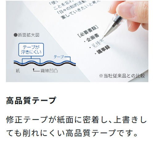 修正テープ等使用せずこのまま発送させていただきます。 XS 修正テープ 黒A(黒A): ステーショナリー | ロフトネットストア
