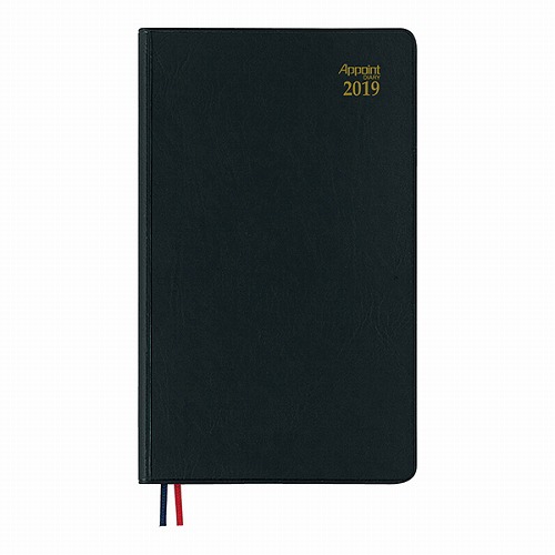 【クリックで詳細表示】【2018年12月始まり】 ダイゴー アポイント ポケット ウイークリー E1009 ブラック 月曜始まり