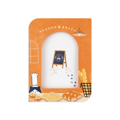 ナカバヤシ フォトスタンドカード L判サイズ PSTC-L-101-1 ねこ