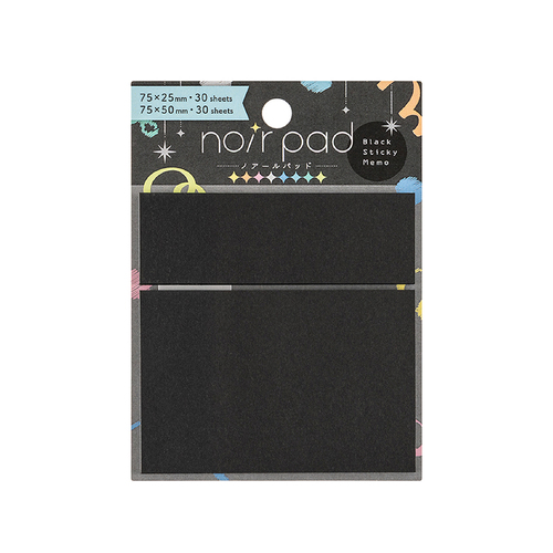 ナカバヤシ　ノアールパッド（noir　pad）　黒付箋　FST-007-2　2ピース