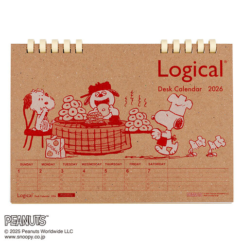2026年版・卓上】 ナカバヤシ ロジカル卓上カレンダー ピーナッツ COC