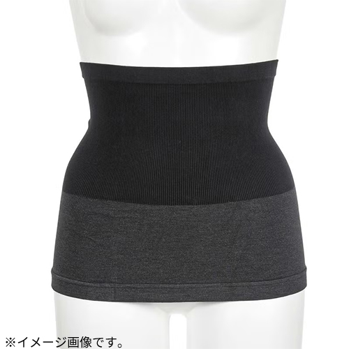福助(Fukuske) 満足 美温活 リブ+お腹発熱素材はらまき 57-37-4011 ブラック