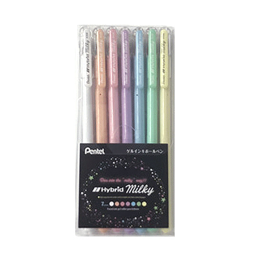 ぺんてる（Pentel） ハイブリッドミルキー 7色セット｜【ハンズ
