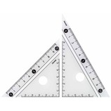 レイメイ 白黒三角定規 10cm APJ251W 白