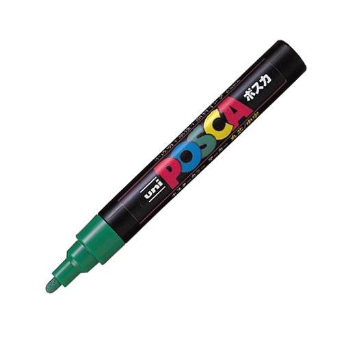 三菱鉛筆 ポスカ 中字丸芯 PC－5M 緑｜【ハンズネットストア】