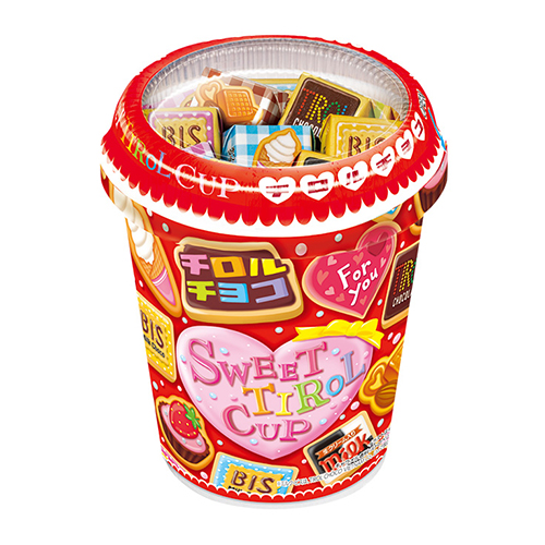 バレンタイン】 チロルチョコ スイートチロルカップ 34個 ※軽減税率