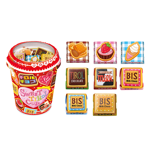 バレンタイン】 チロルチョコ スイートチロルカップ 34個 ※軽減税率
