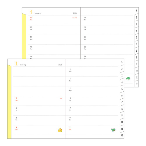 2026年1月始まり】 ミドリ（MIDORI） ポケットダイアリー A6