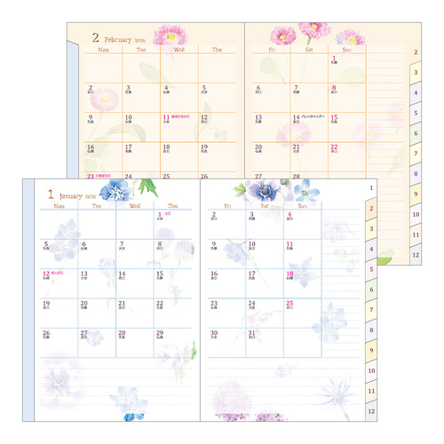 2026年1月始まり】 ミドリ（MIDORI） ポケットダイアリー A6